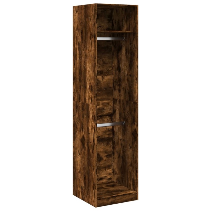 vidaXL Ντουλάπα Χρώμα Καπνιστή Δρυς 50 x 50 x 200 εκ. από Επεξ. Ξύλο