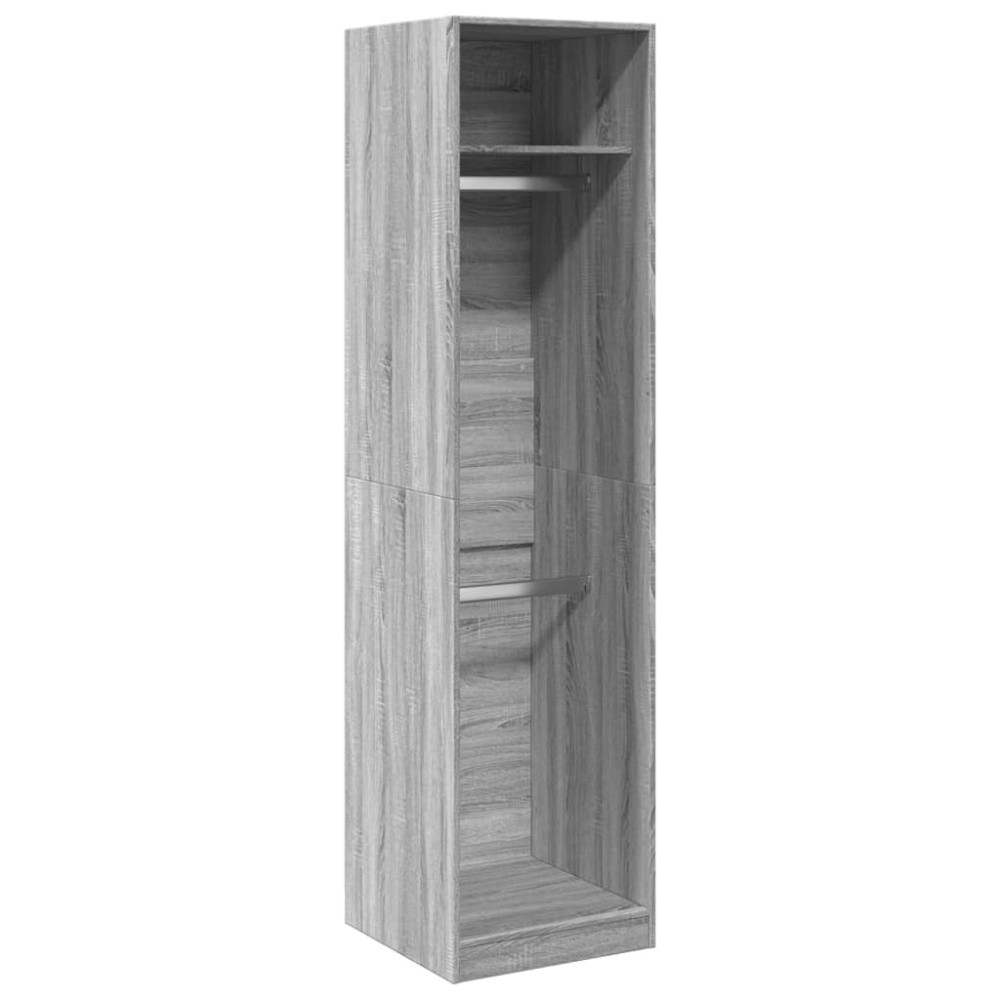 vidaXL Ντουλάπα Γκρι Sonoma 50x50x200 εκ. από Επεξεργασμένο Ξύλο