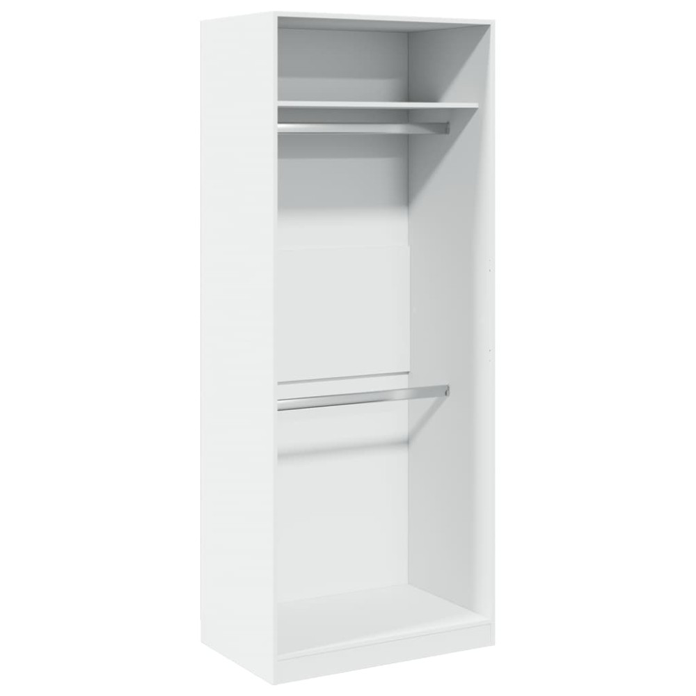vidaXL Ντουλάπα Λευκή 80 x 50 x 200 εκ. από Επεξεργασμένο Ξύλο