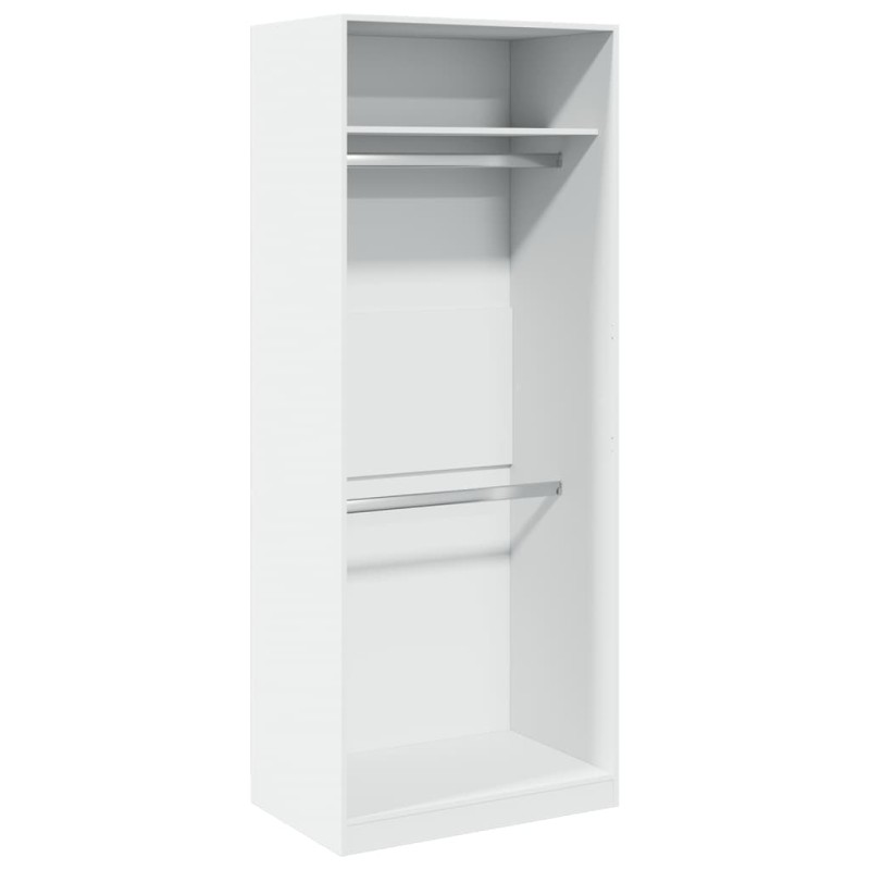 vidaXL Ντουλάπα Λευκή 80 x 50 x 200 εκ. από Επεξεργασμένο Ξύλο