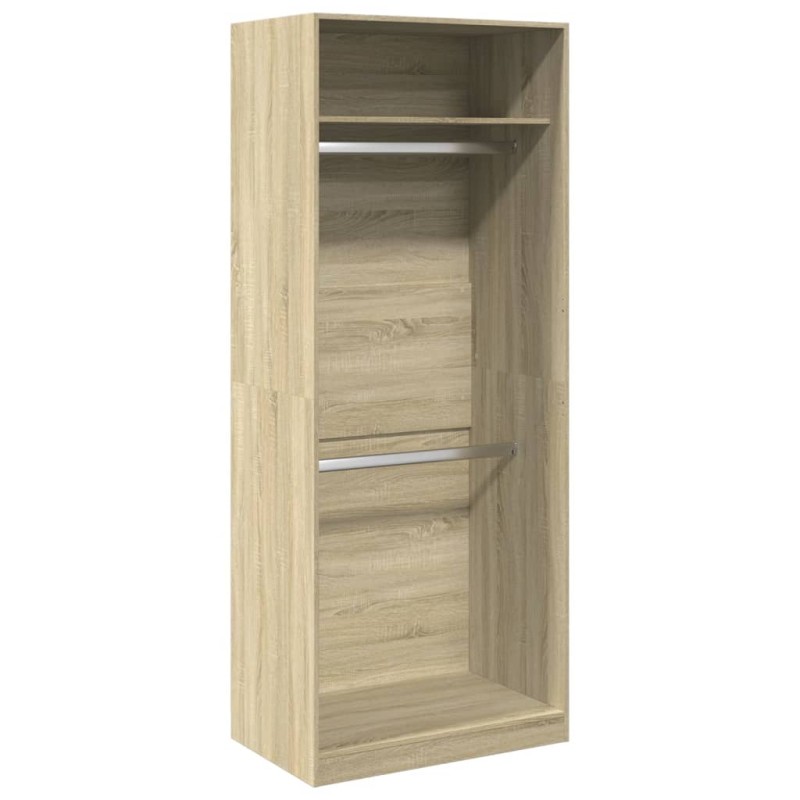 vidaXL Ντουλάπα Χρώμα Sonoma Δρυς 80x50x200 εκ. από Επεξ. Ξύλο