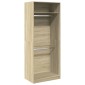 vidaXL Ντουλάπα Χρώμα Sonoma Δρυς 80x50x200 εκ. από Επεξ. Ξύλο