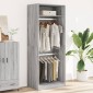 vidaXL Ντουλάπα Γκρι Sonoma 80x50x200 εκ. από Επεξεργασμένο Ξύλο