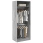 vidaXL Ντουλάπα Γκρι Sonoma 80x50x200 εκ. από Επεξεργασμένο Ξύλο