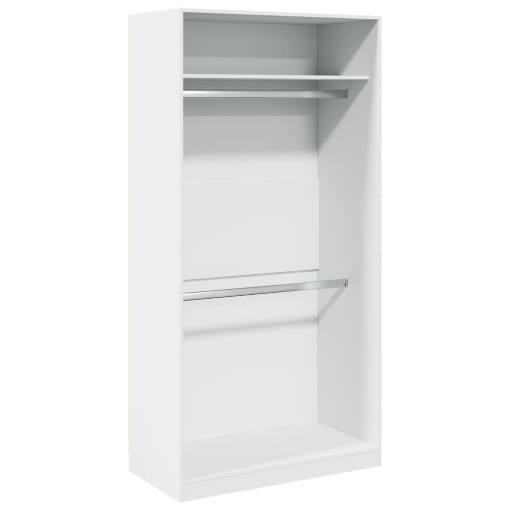 vidaXL Ντουλάπα Λευκή 100x50x200 εκ. από Επεξεργασμένο Ξύλο