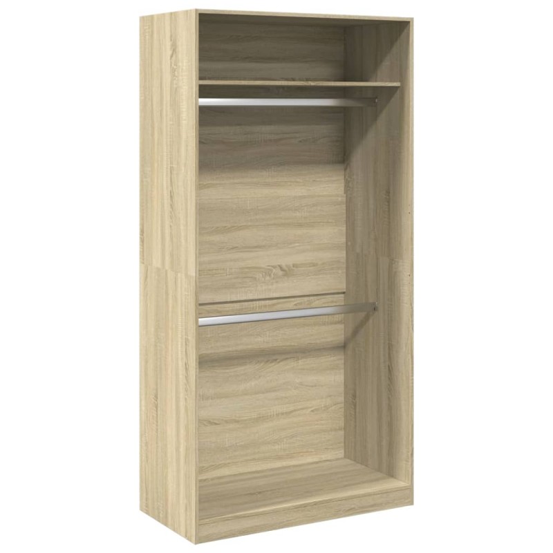 vidaXL Ντουλάπα Χρώμα Sonoma Δρυς 100x50x200εκ. από Επεξεργασμένο Ξύλο