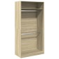 vidaXL Ντουλάπα Χρώμα Sonoma Δρυς 100x50x200εκ. από Επεξεργασμένο Ξύλο