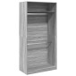 vidaXL Ντουλάπα Γκρι Sonoma 100 x 50 x 200 εκ. από Επεξεργασμένο Ξύλο