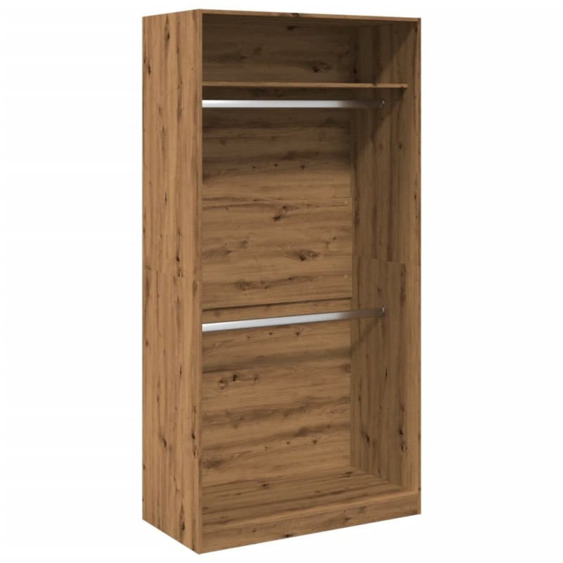 vidaXL Ντουλάπα Αρτισιανή Δρυς 100x50x200 εκ Επεξεργασμένο Ξύλο