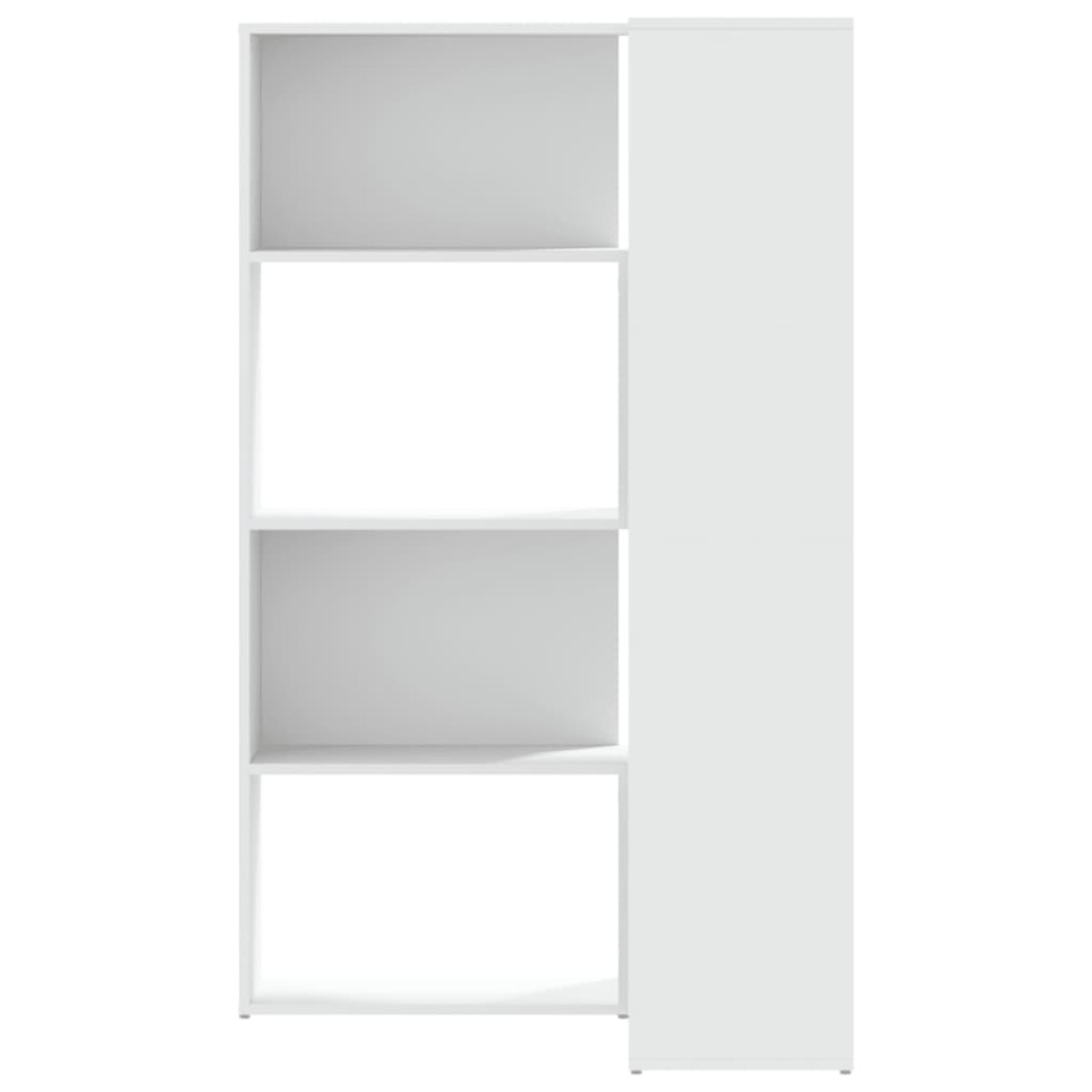 vidaXL Βιβλιοθήκη Γωνιακή 4 Επ. Λευκή 85x85x140 εκ Επεξ. Ξύλο