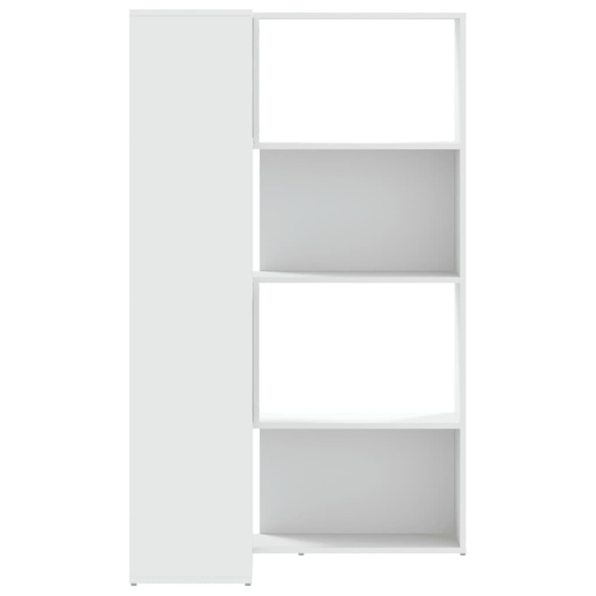 vidaXL Βιβλιοθήκη Γωνιακή 4 Επ. Λευκή 85x85x140 εκ Επεξ. Ξύλο