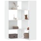 vidaXL Βιβλιοθήκη Γωνιακή 4 Επ. Λευκή 85x85x140 εκ Επεξ. Ξύλο