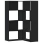 vidaXL Βιβλιοθήκη Γωνιακή 4 Επ. Μαύρο 85x85x140 εκ Επεξεργασμένο Ξύλο