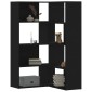 vidaXL Βιβλιοθήκη Γωνιακή 4 Επ. Μαύρο 85x85x140 εκ Επεξεργασμένο Ξύλο