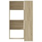 vidaXL Βιβλιοθήκη Γωνιακή 4 Επ. Sonoma Δρυς 85x85x140 εκ Επεξ. Ξύλο