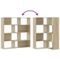 vidaXL Βιβλιοθήκη Γωνιακή 4 Επ. Sonoma Δρυς 85x85x140 εκ Επεξ. Ξύλο