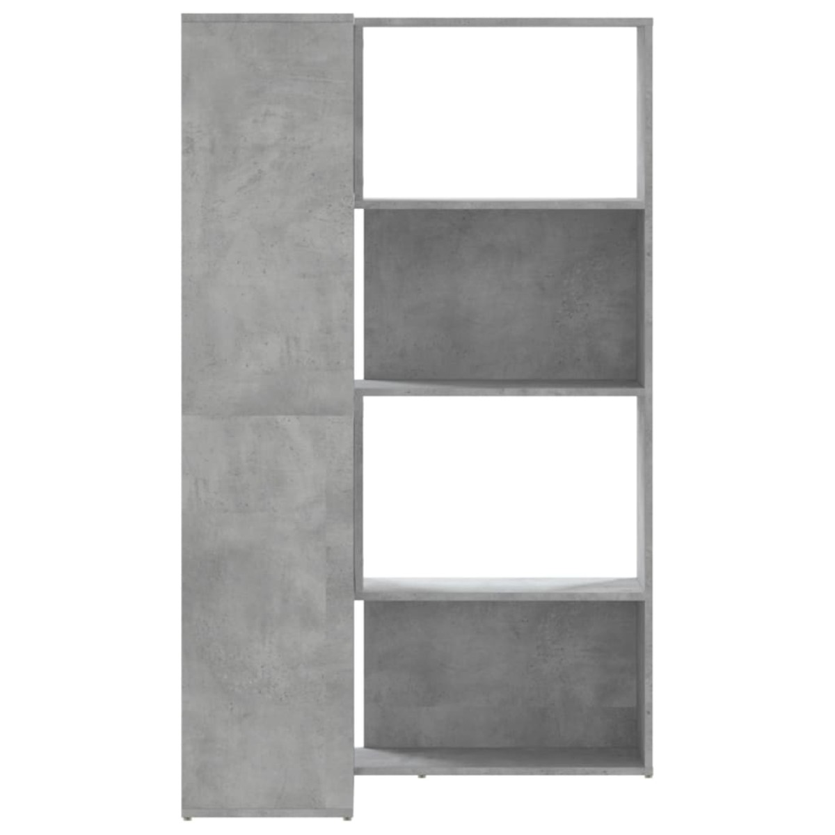 vidaXL Βιβλιοθήκη Γωνιακή 4 Επ. Γκρι Σκυροδέμ. 85x85x140 εκ Επεξ. Ξύλο