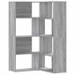 vidaXL Βιβλιοθήκη Γωνιακή 4 Επ. Γκρι Sonoma 85x85x140 εκ Επεξ. Ξύλο