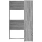 vidaXL Βιβλιοθήκη Γωνιακή 4 Επ. Γκρι Sonoma 85x85x140 εκ Επεξ. Ξύλο
