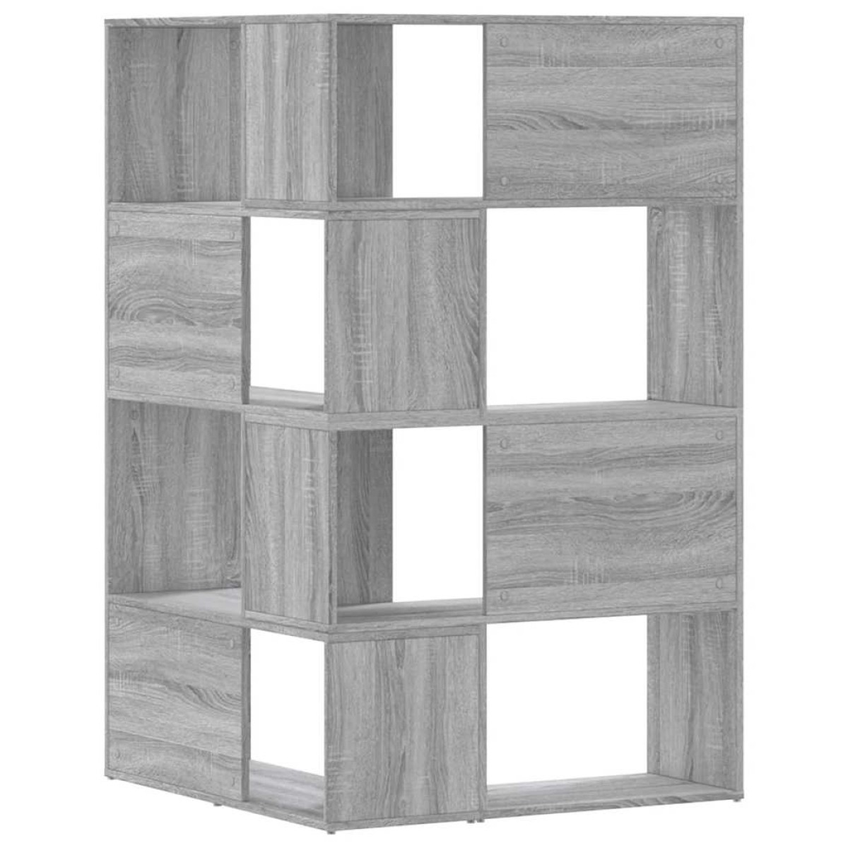 vidaXL Βιβλιοθήκη Γωνιακή 4 Επ. Γκρι Sonoma 85x85x140 εκ Επεξ. Ξύλο