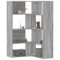 vidaXL Βιβλιοθήκη Γωνιακή 4 Επ. Γκρι Sonoma 85x85x140 εκ Επεξ. Ξύλο