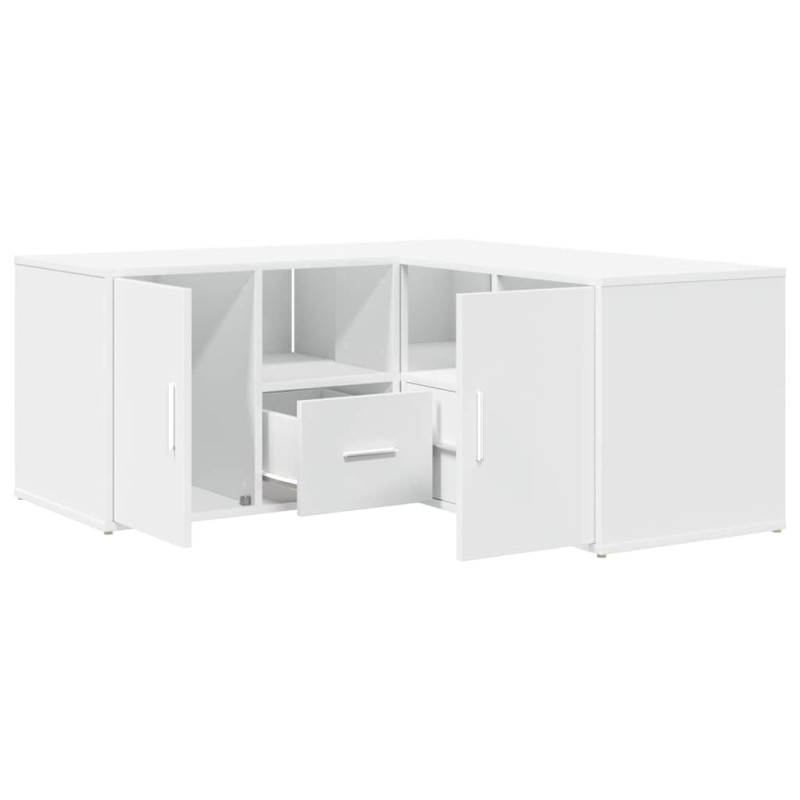 vidaXL Ντουλάπι Γωνιακό Λευκό 160x40x45 εκ. από Επεξ. Ξύλο