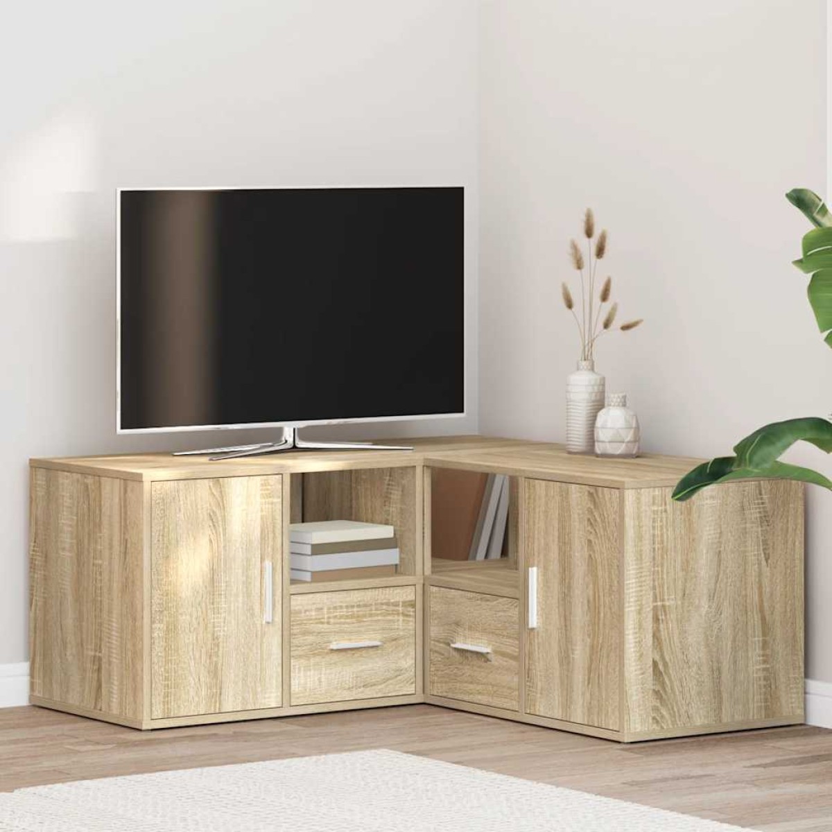 vidaXL Ντουλάπι Γωνιακό Sonoma Δρυς 160x40x45 εκ. Επεξεργασμένο Ξύλο