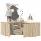 vidaXL Ντουλάπι Γωνιακό Sonoma Δρυς 160x40x45 εκ. Επεξεργασμένο Ξύλο