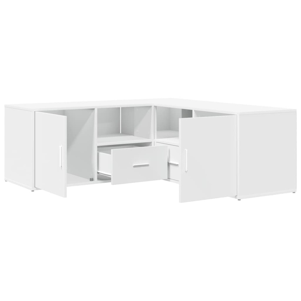 vidaXL Ντουλάπι Γωνιακό Λευκό 200x40x45 εκ. από Επεξ. Ξύλο