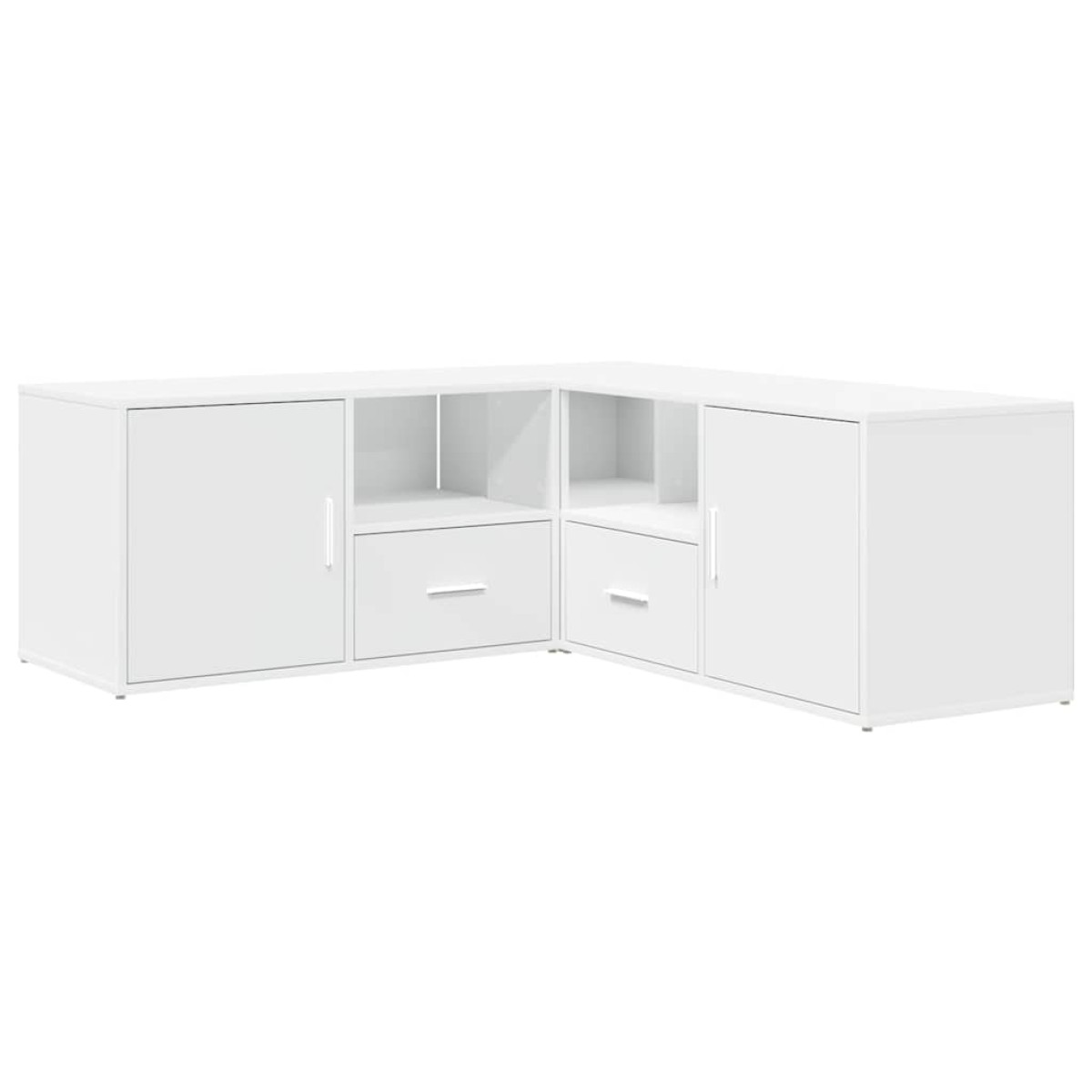 vidaXL Ντουλάπι Γωνιακό Λευκό 200x40x45 εκ. από Επεξ. Ξύλο