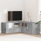 vidaXL Ντουλάπι Γωνιακό Γκρι Σκυροδέματος 200x40x45εκ. από Επεξ. Ξύλο