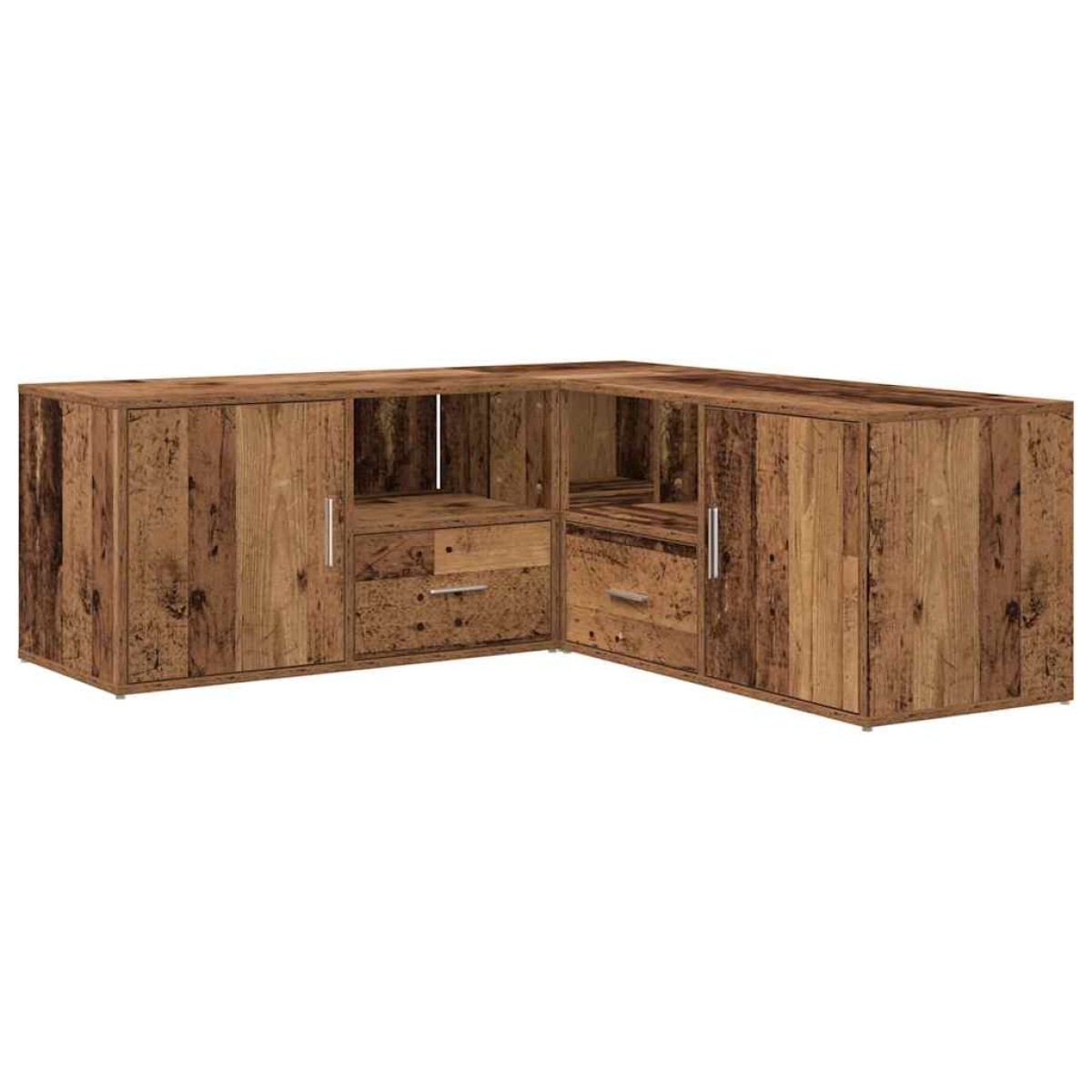 vidaXL Ντουλάπι Γωνιακό Όψη Παλαιού Ξύλου 200x40x45 εκ. από Επεξ. Ξύλο