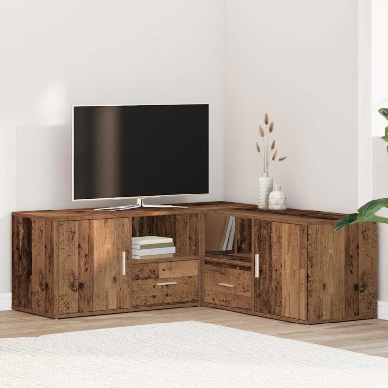 vidaXL Ντουλάπι Γωνιακό Όψη Παλαιού Ξύλου 200x40x45 εκ. από Επεξ. Ξύλο