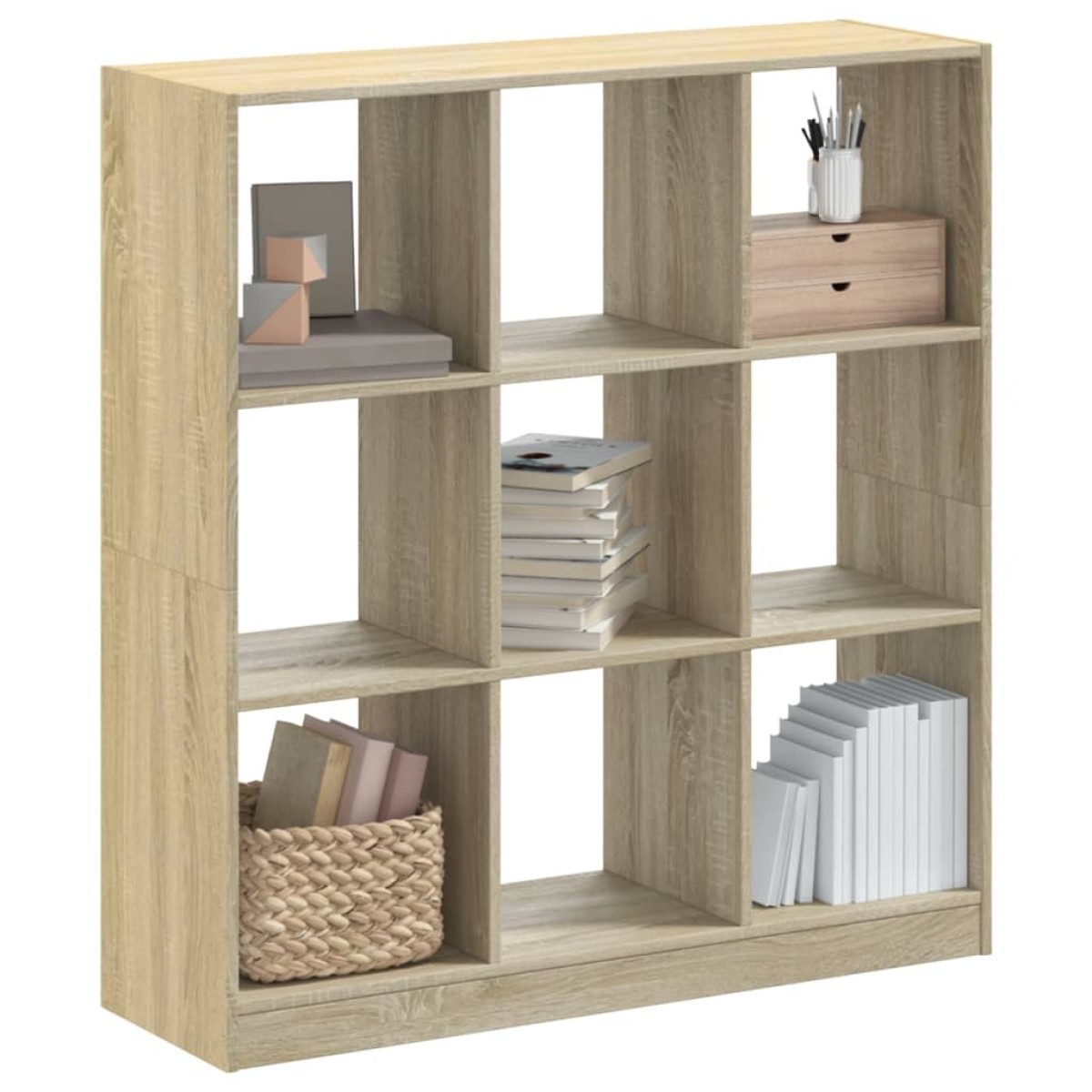vidaXL Βιβλιοθήκη Sonoma Δρυς 102x32x108 εκ. από Επεξεργασμένο Ξύλο