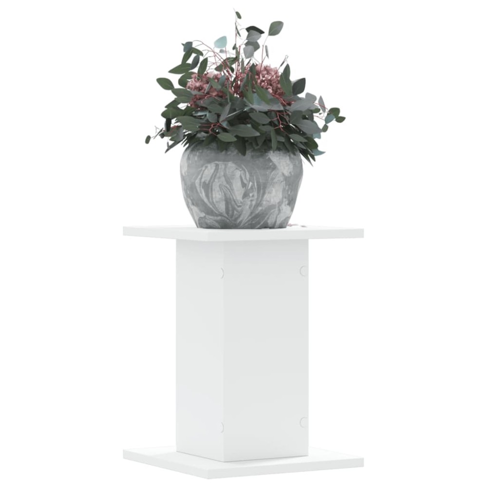 vidaXL Βάσεις Φυτών 2 τεμ. Λευκές 30x30x40 εκ. από Επεξεργασμένο Ξύλο