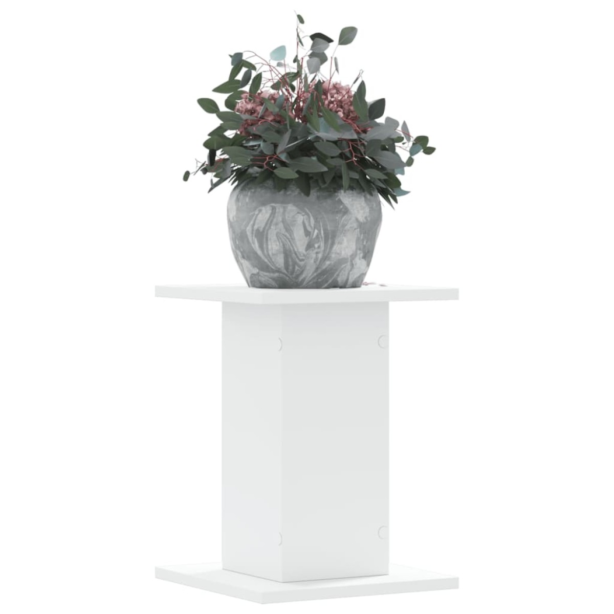 vidaXL Βάσεις Φυτών 2 τεμ. Λευκές 30x30x40 εκ. από Επεξεργασμένο Ξύλο