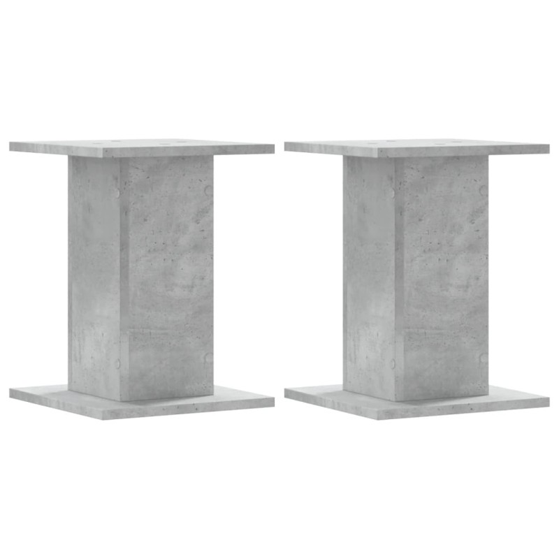 vidaXL Βάσεις Φυτών 2 τεμ. Γκρι Σκυρ. 30x30x40 εκ. Επεξεργασμένο Ξύλο