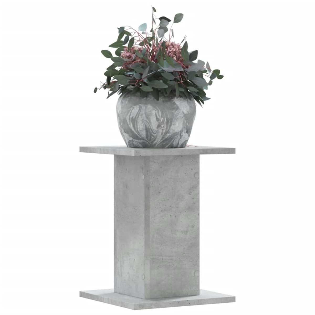 vidaXL Βάσεις Φυτών 2 τεμ. Γκρι Σκυρ. 30x30x40 εκ. Επεξεργασμένο Ξύλο