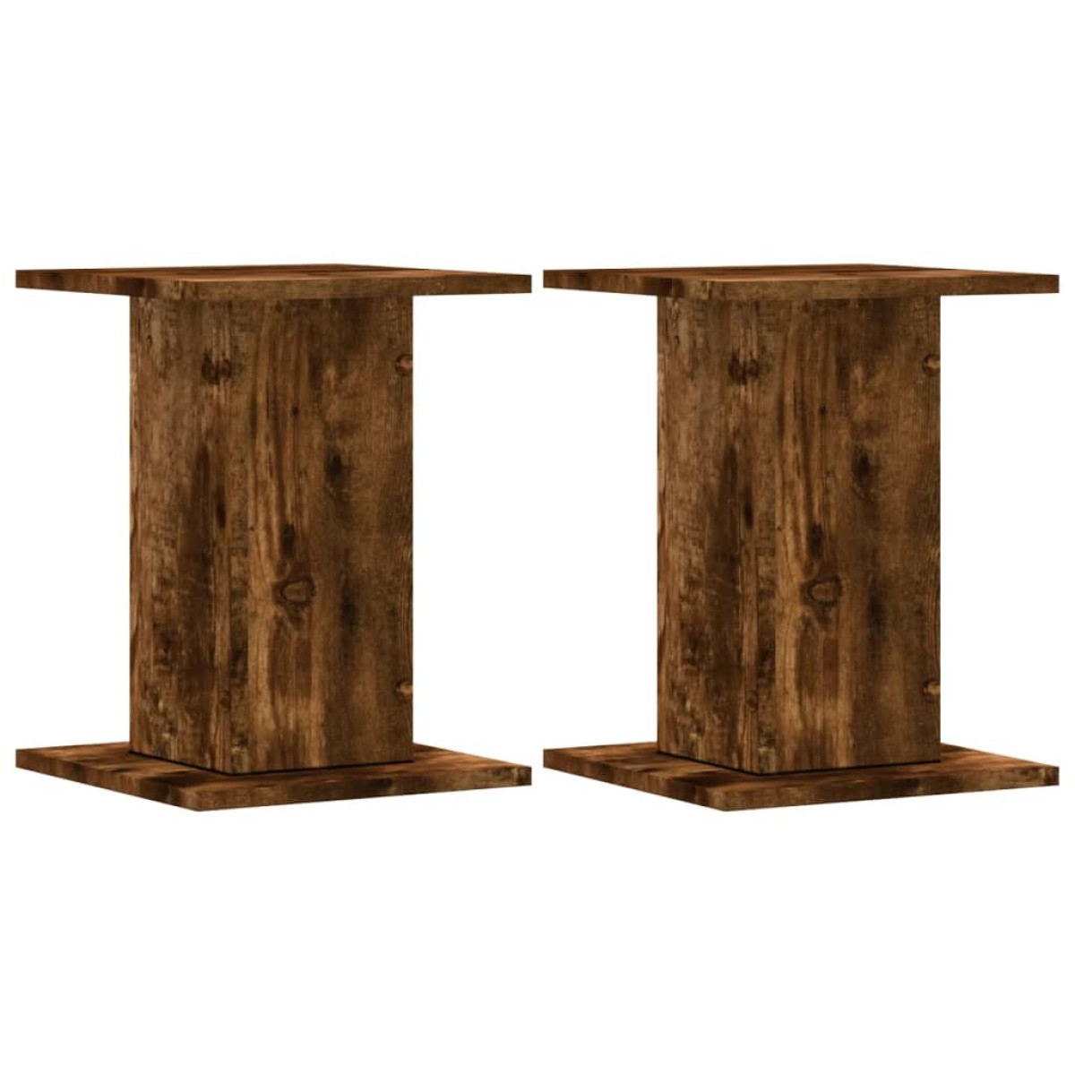 vidaXL Βάσεις Φυτών 2Τεμ. Καπνιστή Δρυς 30x30x40εκ. Επεξεργασμένο Ξύλο