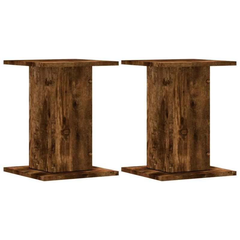 vidaXL Βάσεις Φυτών 2Τεμ. Καπνιστή Δρυς 30x30x40εκ. Επεξεργασμένο Ξύλο