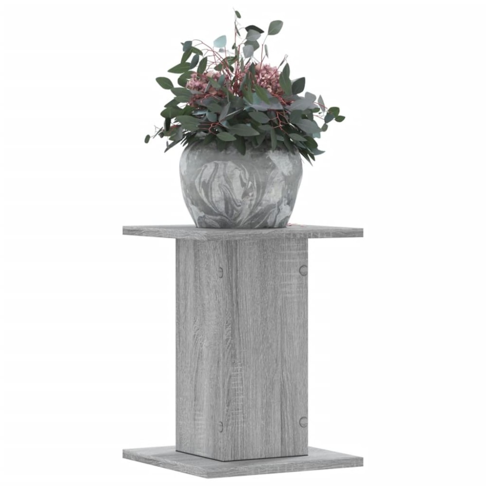 vidaXL Βάσεις Φυτών 2 Τεμ. Γκρι Sonoma 30x30x40 εκ. Επεξεργασμένο Ξύλο