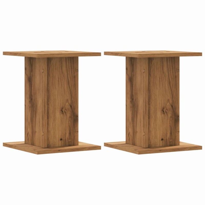 vidaXL Βάσεις Φυτών 2 τεμ. Αρτισιανή Δρυς 30x30x40 εκ. Επεξ. Ξύλο