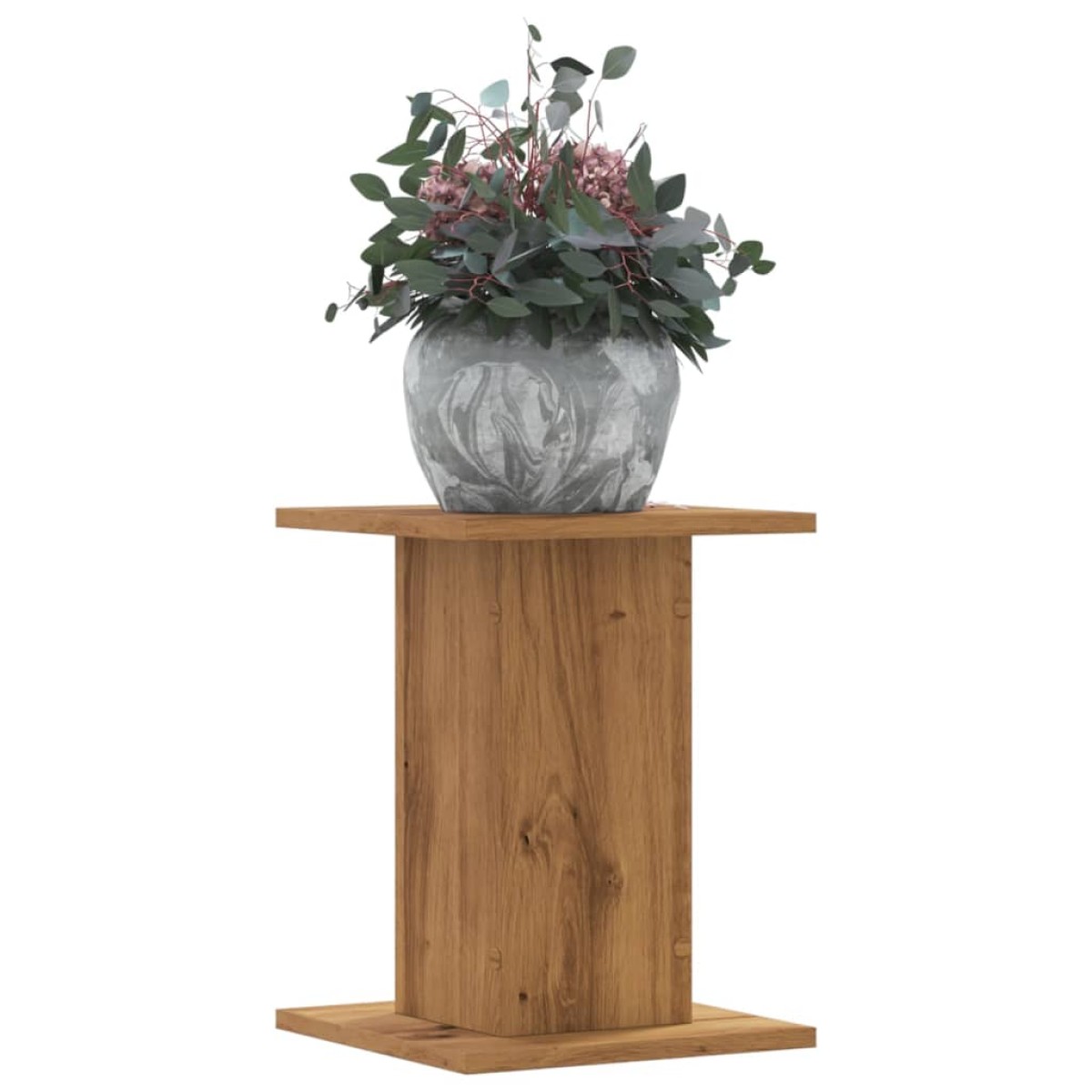 vidaXL Βάσεις Φυτών 2 τεμ. Αρτισιανή Δρυς 30x30x40 εκ. Επεξ. Ξύλο