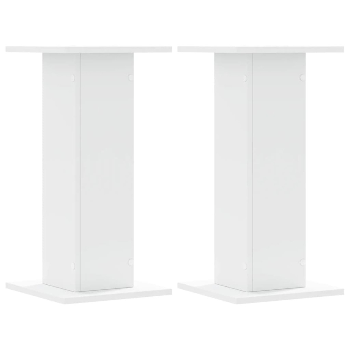 vidaXL Βάσεις Φυτών 2 τεμ. Λευκές 30x30x60 εκ. από Επεξεργασμένο Ξύλο