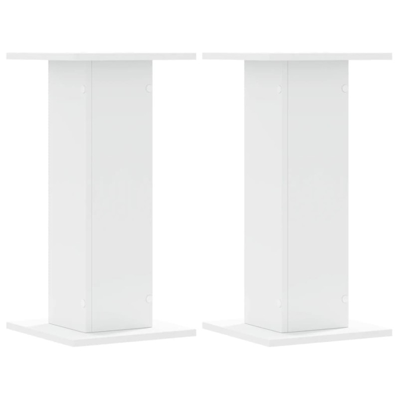 vidaXL Βάσεις Φυτών 2 τεμ. Λευκές 30x30x60 εκ. από Επεξεργασμένο Ξύλο