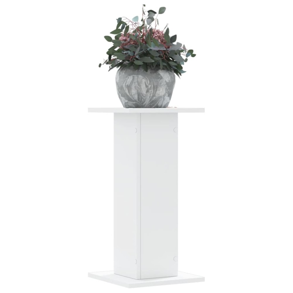 vidaXL Βάσεις Φυτών 2 τεμ. Λευκές 30x30x60 εκ. από Επεξεργασμένο Ξύλο