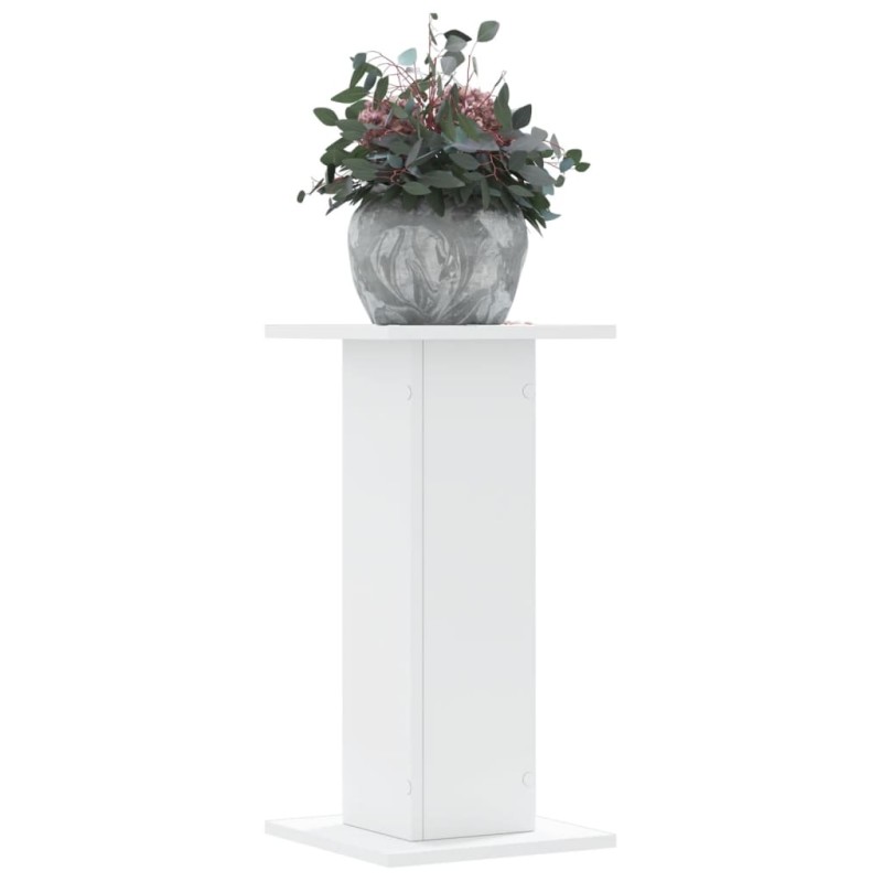 vidaXL Βάσεις Φυτών 2 τεμ. Λευκές 30x30x60 εκ. από Επεξεργασμένο Ξύλο