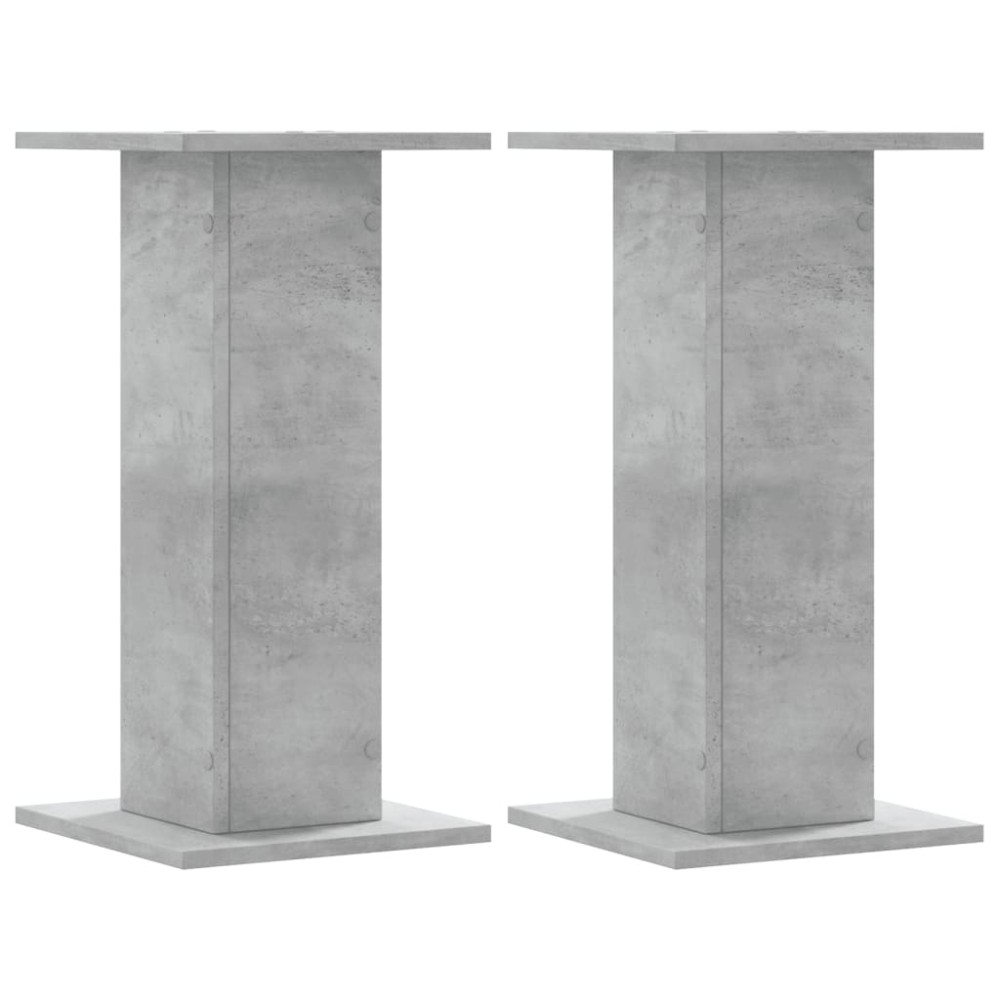 vidaXL Βάσεις Φυτών 2 τεμ. Γκρι Σκυρ. 30x30x60 εκ. Επεξεργασμένο Ξύλο
