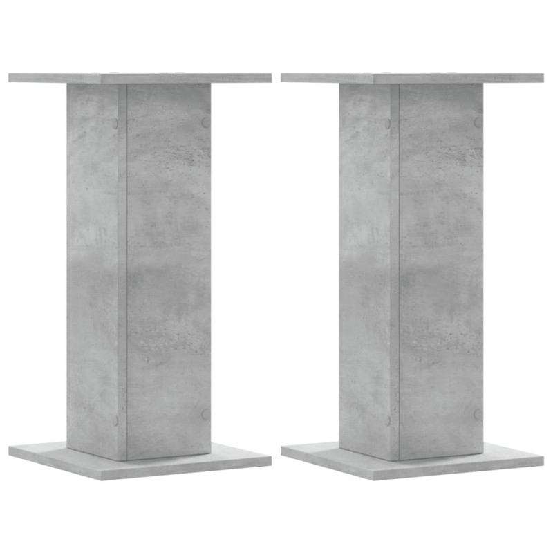 vidaXL Βάσεις Φυτών 2 τεμ. Γκρι Σκυρ. 30x30x60 εκ. Επεξεργασμένο Ξύλο