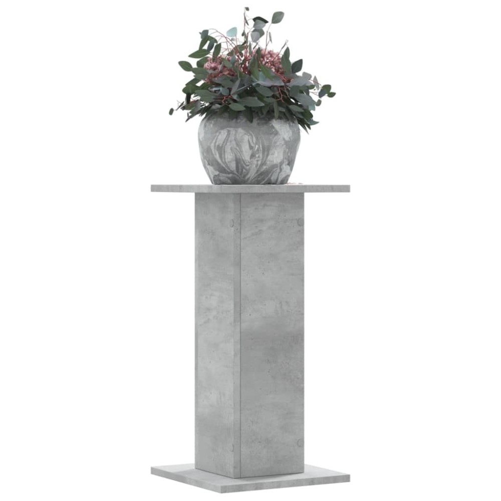 vidaXL Βάσεις Φυτών 2 τεμ. Γκρι Σκυρ. 30x30x60 εκ. Επεξεργασμένο Ξύλο